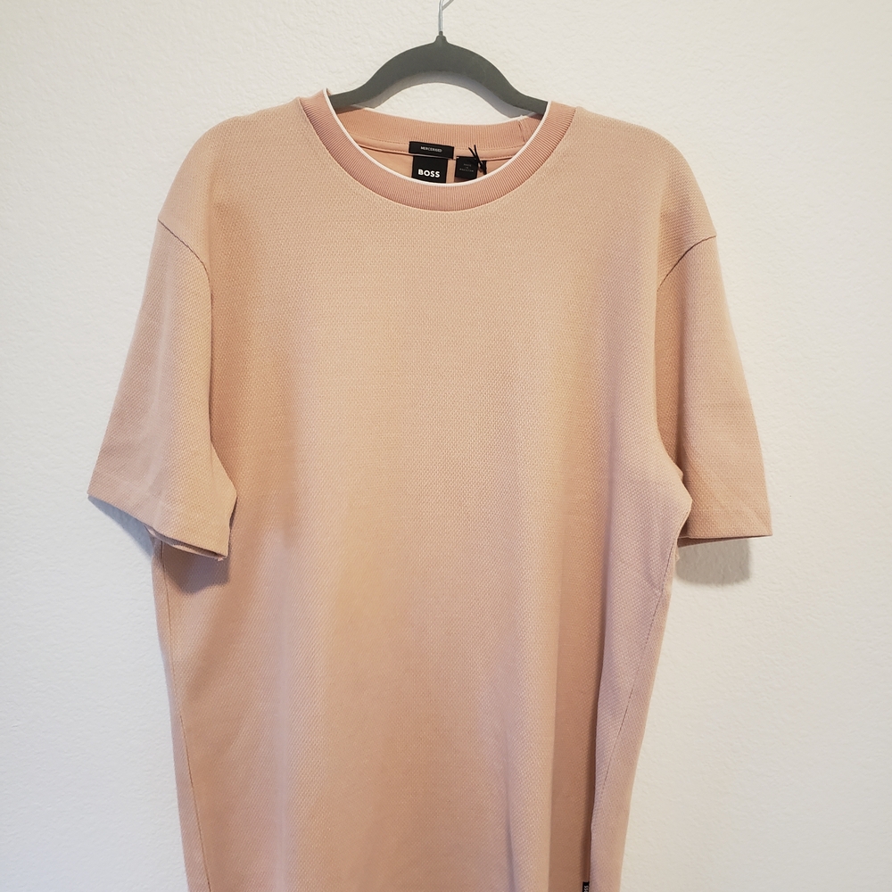 Boss Men's Light Pink Short Sleeve Tee